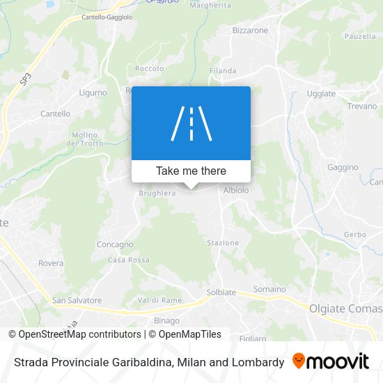 Strada Provinciale Garibaldina map
