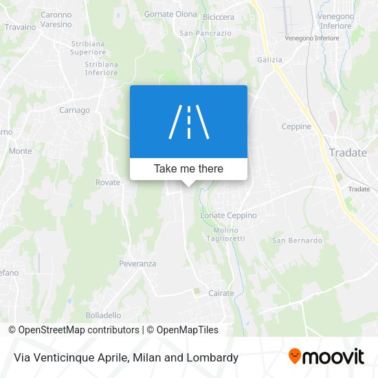 Via Venticinque Aprile map