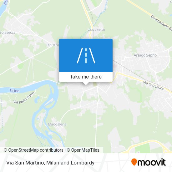 Via San Martino map