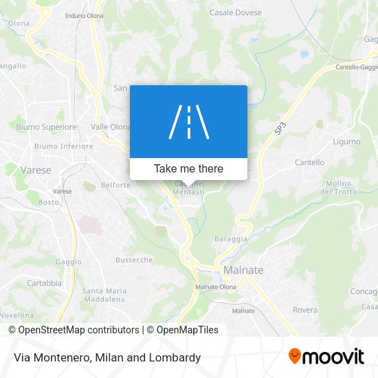 Via Montenero map