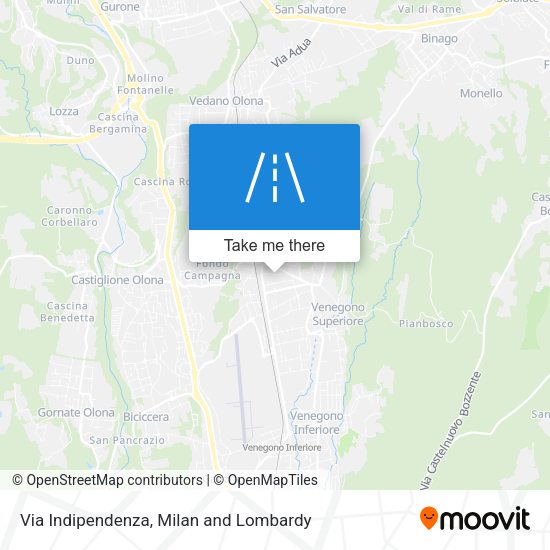 Via Indipendenza map