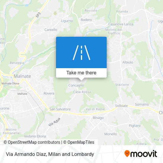 Via Armando Diaz map