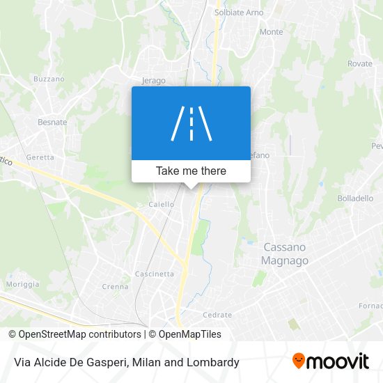 Via Alcide De Gasperi map