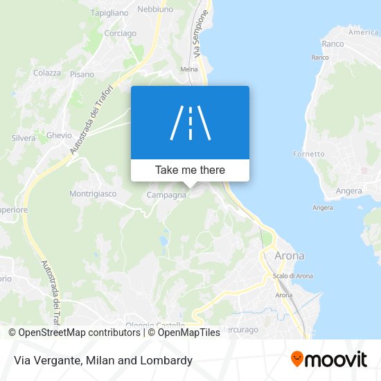 Via Vergante map