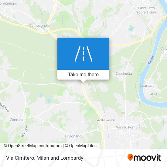 Via Cimitero map