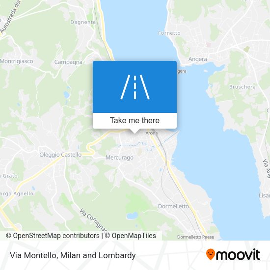 Via Montello map