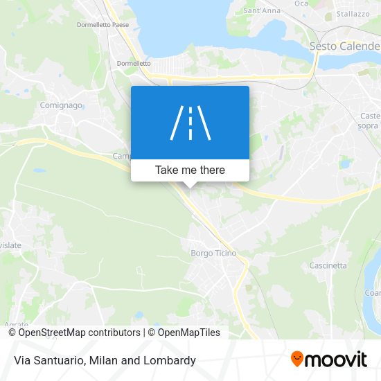 Via Santuario map