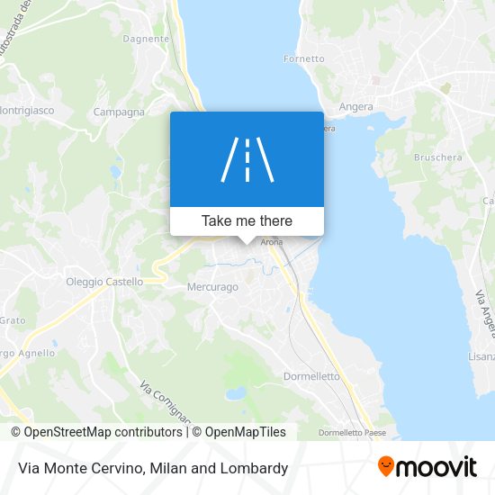 Via Monte Cervino map