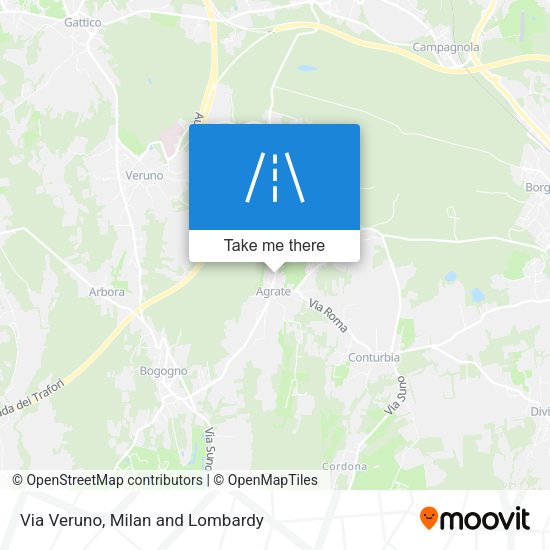 Via Veruno map