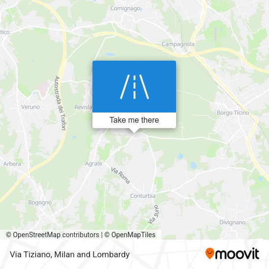 Via Tiziano map