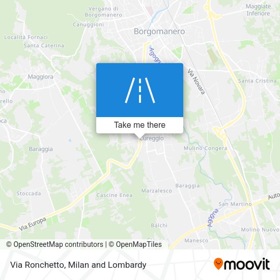 Via Ronchetto map