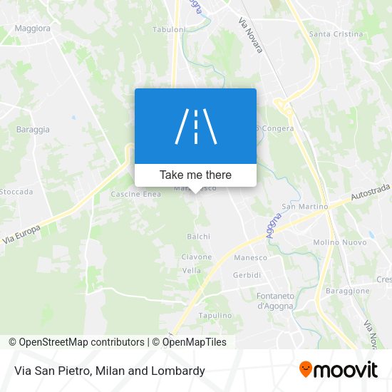 Via San Pietro map
