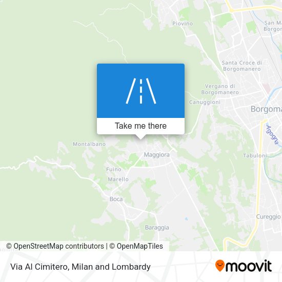Via Al Cimitero map