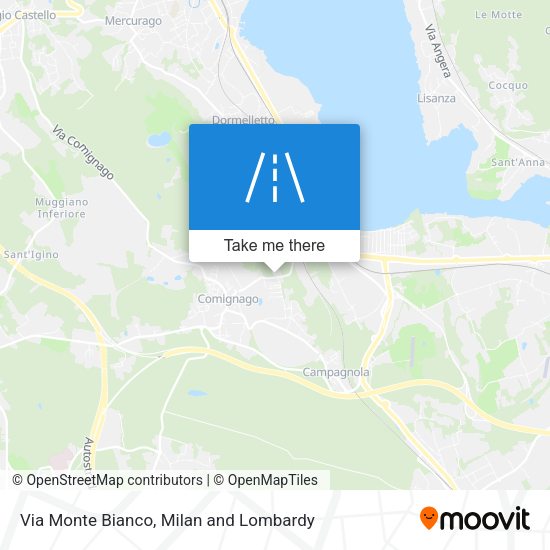Via Monte Bianco map