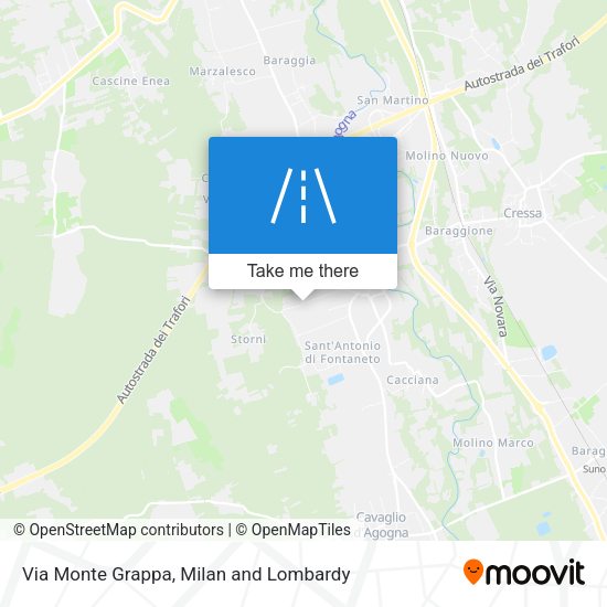 Via Monte Grappa map