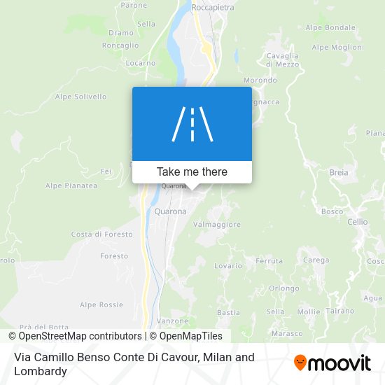 Via Camillo Benso Conte Di Cavour map