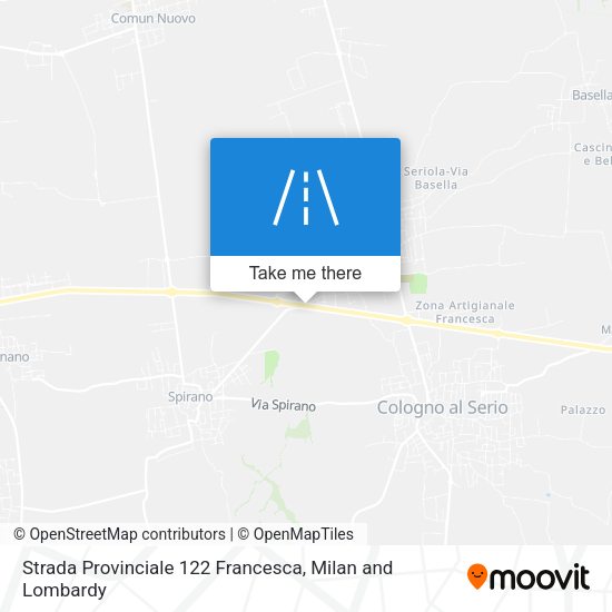 Strada Provinciale 122 Francesca map