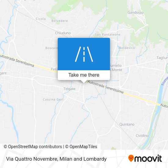 Via Quattro Novembre map