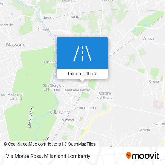 Via Monte Rosa map