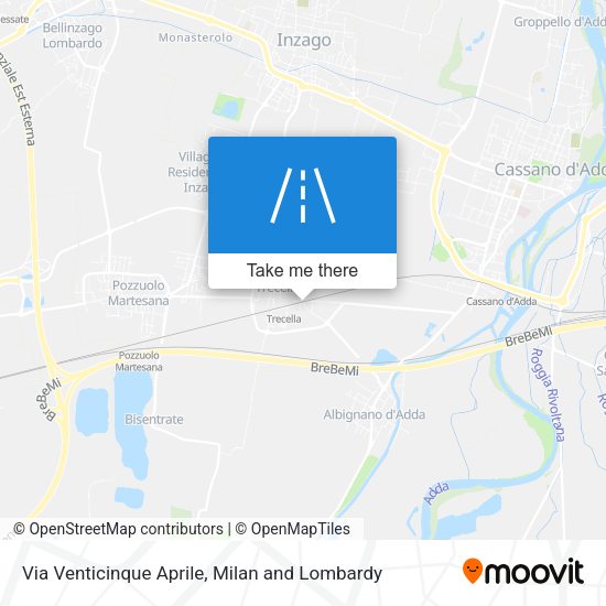Via Venticinque Aprile map