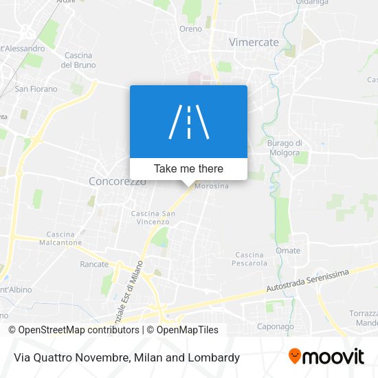 Via Quattro Novembre map