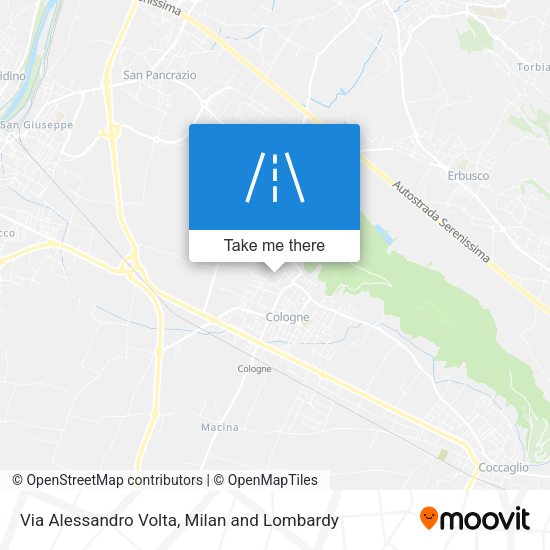 Via Alessandro Volta map