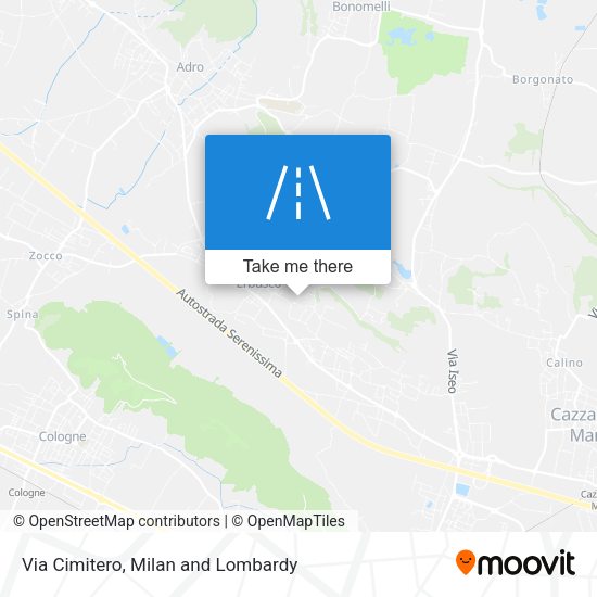 Via Cimitero map