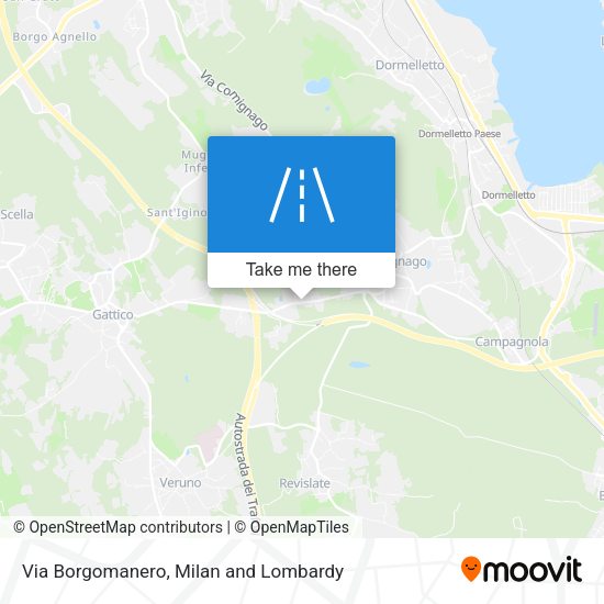 Via Borgomanero map