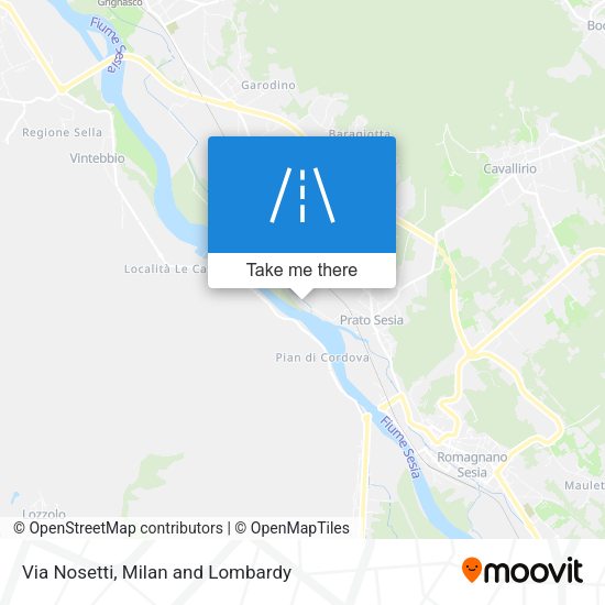 Via Nosetti map