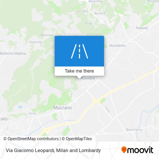 Via Giacomo Leopardi map