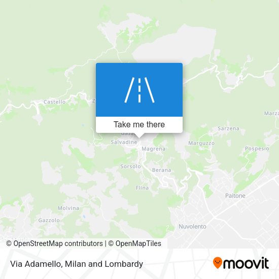Via Adamello map