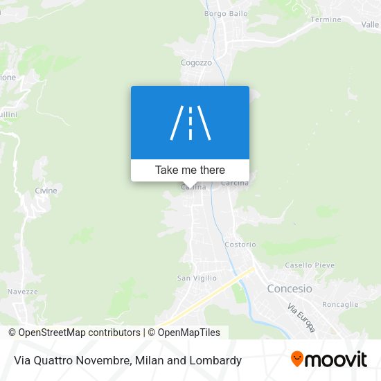 Via Quattro Novembre map