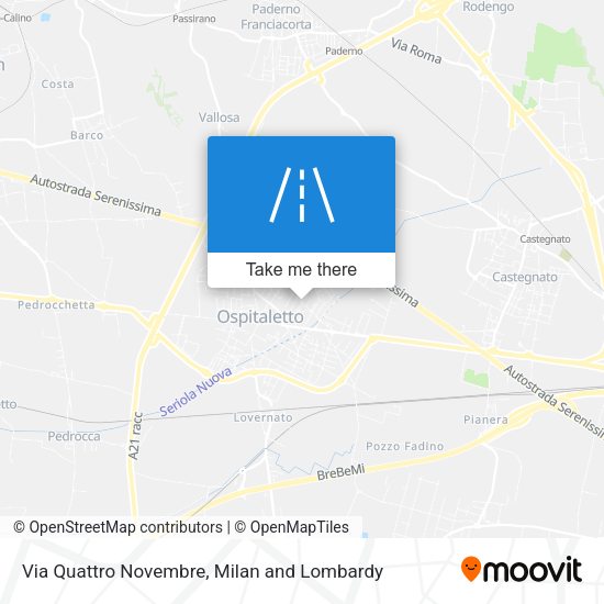 Via Quattro Novembre map