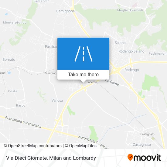 Via Dieci Giornate map