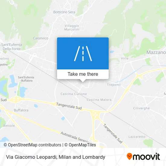 Via Giacomo Leopardi map