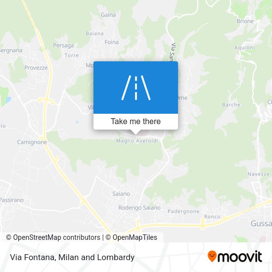 Via Fontana map