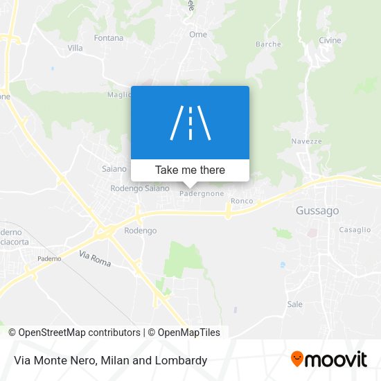 Via Monte Nero map