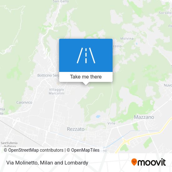 Via Molinetto map