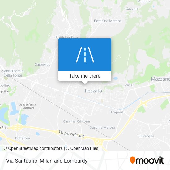 Via Santuario map