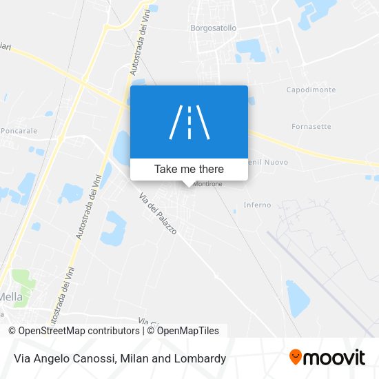 Via Angelo Canossi map
