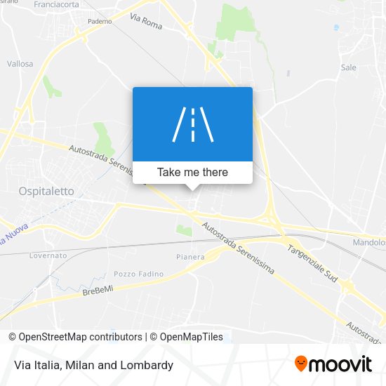 Via Italia map