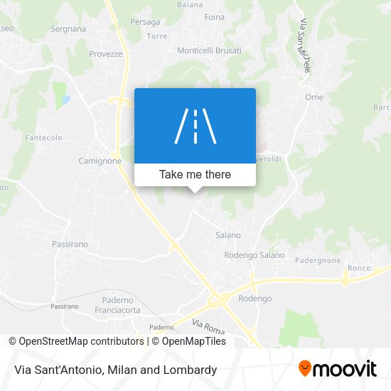 Via Sant'Antonio map