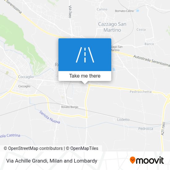 Via Achille Grandi map