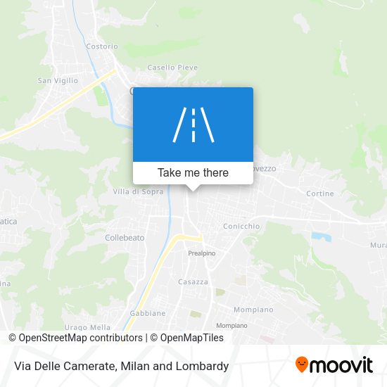 Via Delle Camerate map