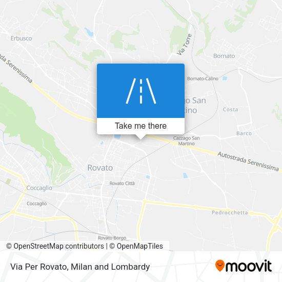 Via Per Rovato map