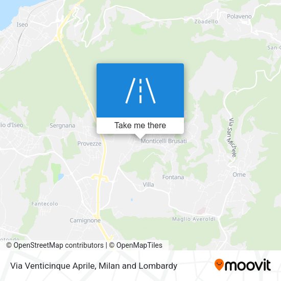 Via Venticinque Aprile map