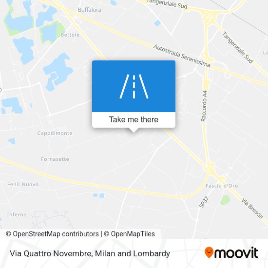 Via Quattro Novembre map