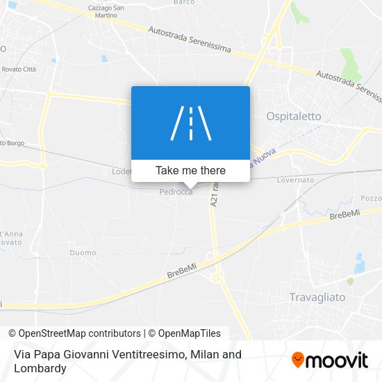 Via Papa Giovanni Ventitreesimo map