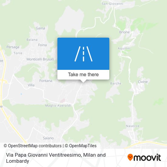 Via Papa Giovanni Ventitreesimo map