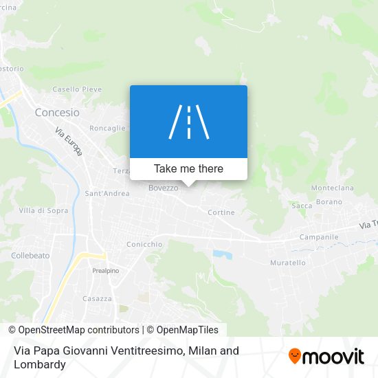 Via Papa Giovanni Ventitreesimo map